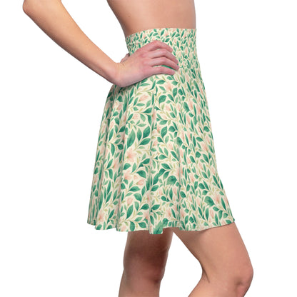 Floral Women's Skater Skirt, Bohemian Skirt for Summer, Dance Skirt, Casual Wear Skirt, Gift for Her, Everyday Fashion