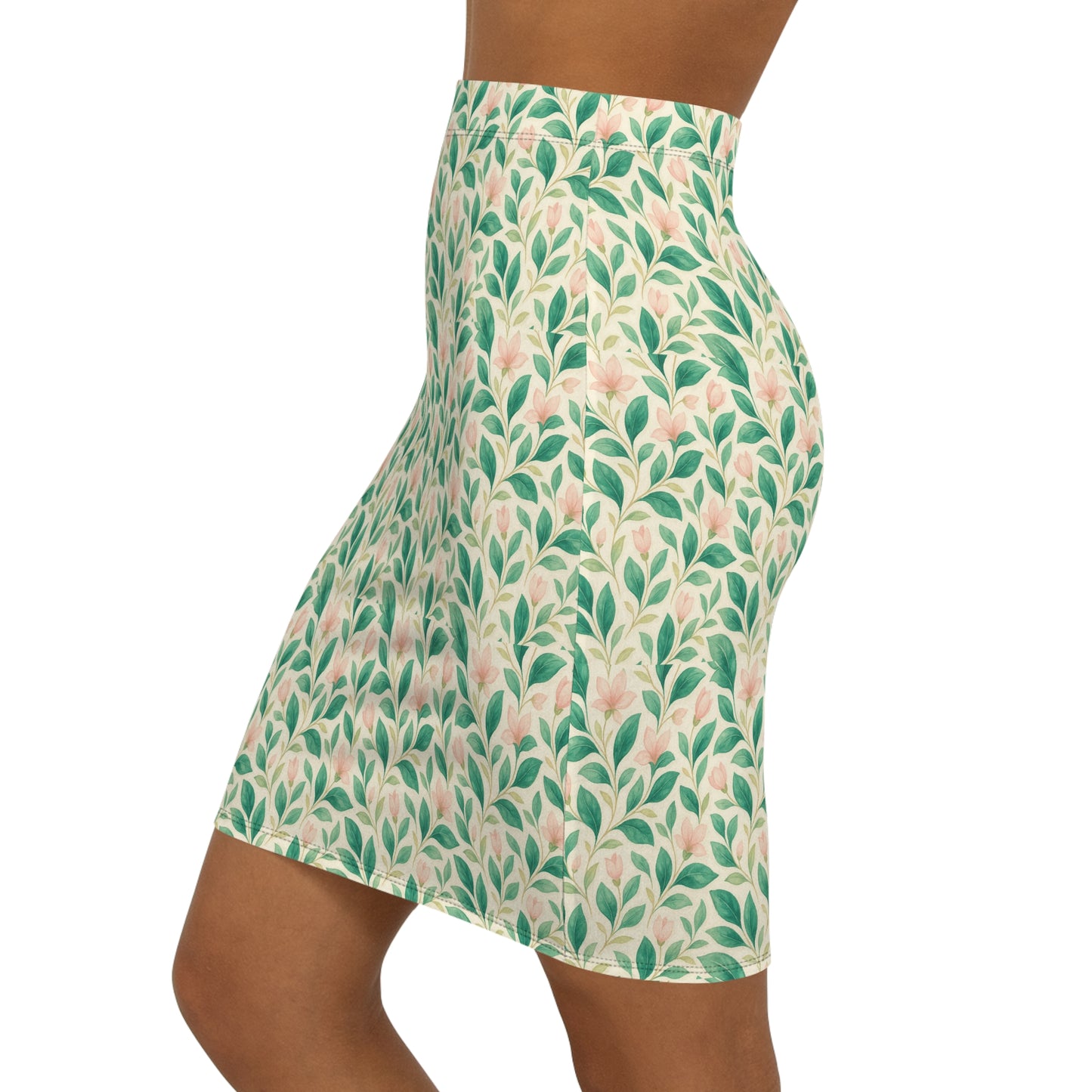 Floral Women's Pencil Skirt, Stylish Summer Skirt, AOP Artwork, Versatile Party Outfit, Perfect for Weddings, Casual Chic