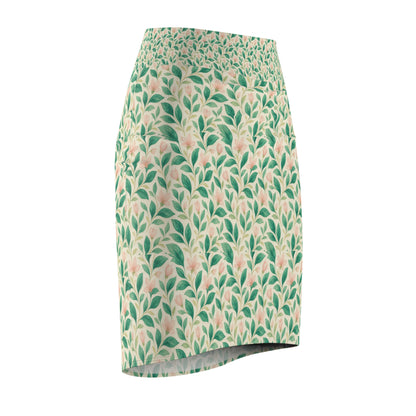 Flor de Jade Pencil Skirt