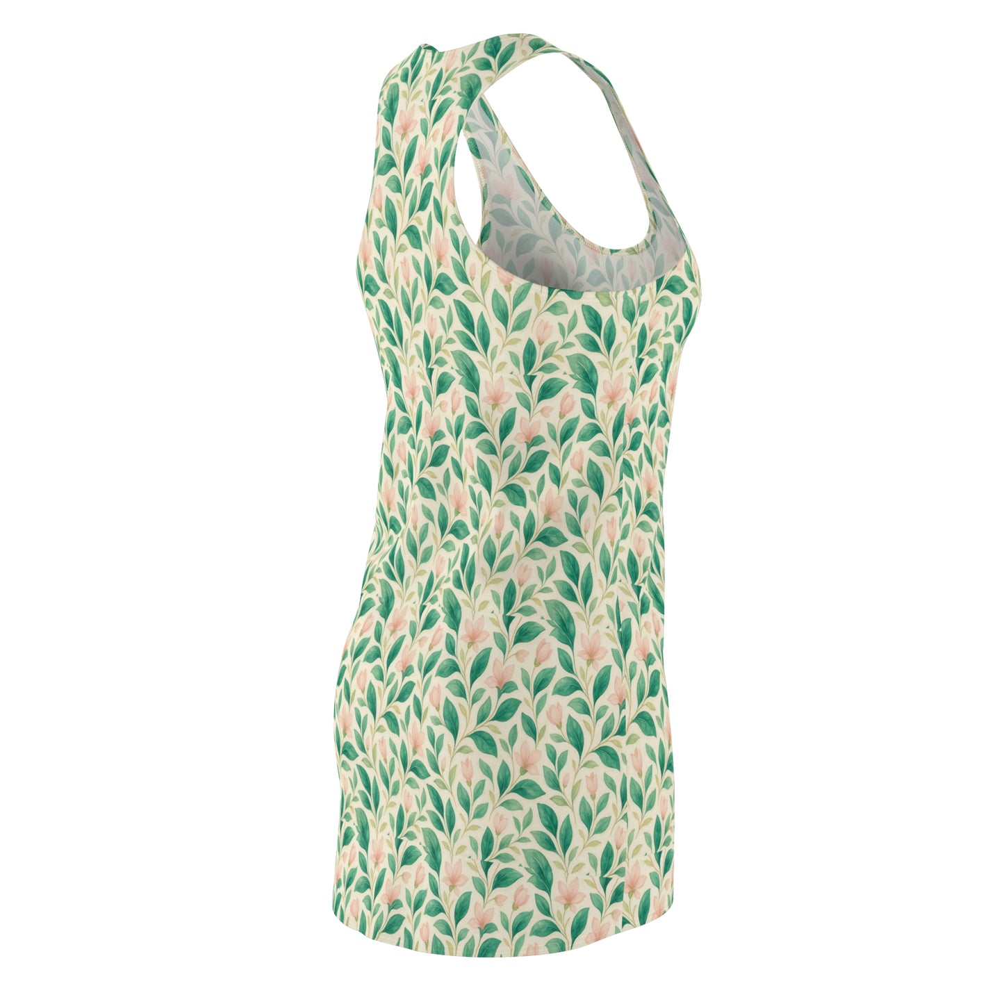 Floral Racerback Dress - Spring Fashion, Women’s Casual Dress, Summer Outfit, Vacation Style, Boho Dress, AOP Design