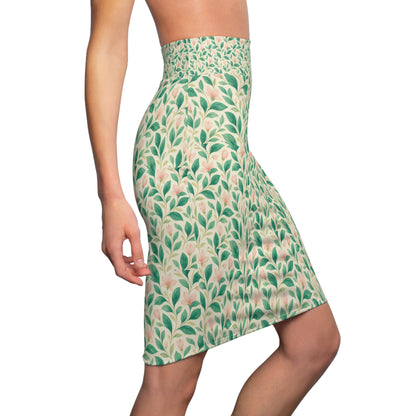 Flor de Jade Pencil Skirt