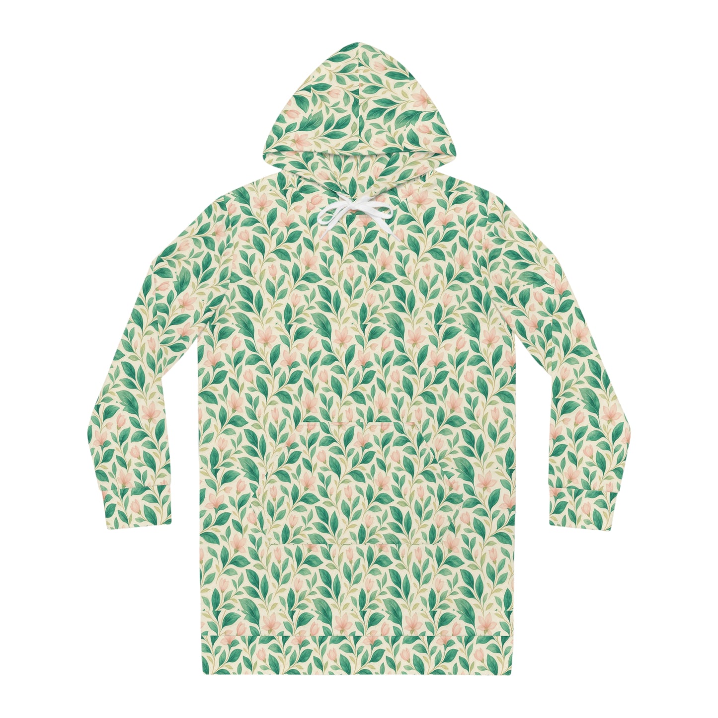 Floral Women's Hoodie Dress - Cozy Floral Fashion, Comfortable Casual Wear, Spring Outfit, Gift for Her, Every Day Wear