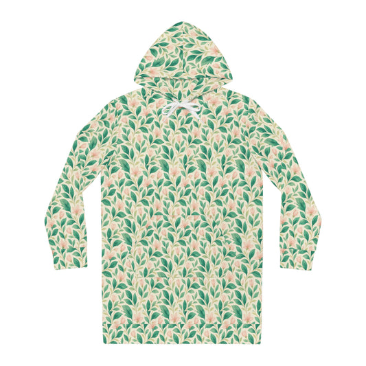 Floral Women's Hoodie Dress - Cozy Floral Fashion, Comfortable Casual Wear, Spring Outfit, Gift for Her, Every Day Wear