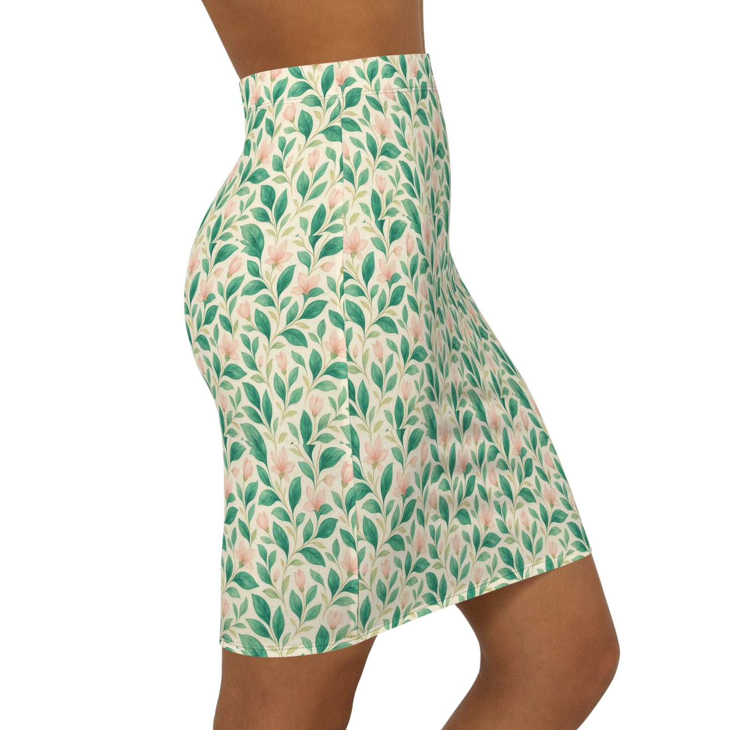 Floral Women's Pencil Skirt, Stylish Summer Skirt, AOP Artwork, Versatile Party Outfit, Perfect for Weddings, Casual Chic
