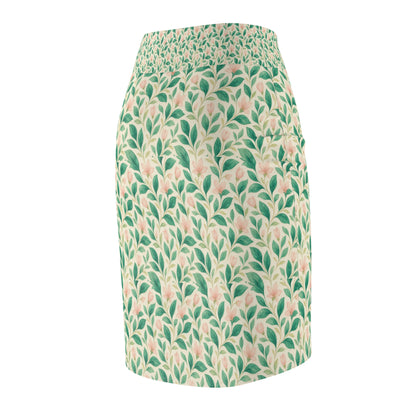 Flor de Jade Pencil Skirt