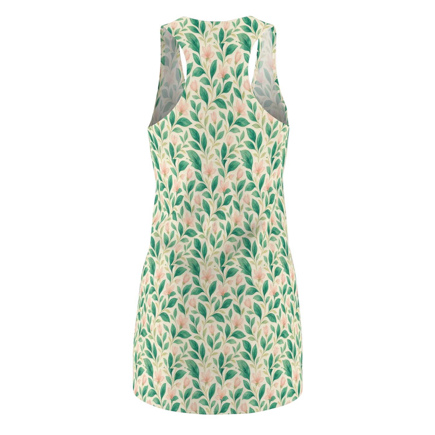 Floral Racerback Dress - Spring Fashion, Women’s Casual Dress, Summer Outfit, Vacation Style, Boho Dress, AOP Design