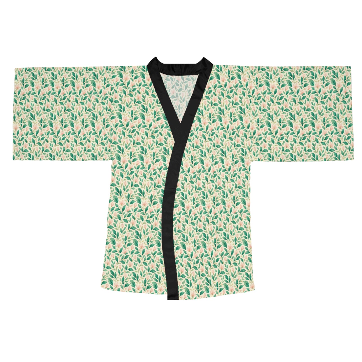 Floral Long Sleeve Kimono Robe, Bohemian Loungewear, Spa Gift, Self-Care Essentials, Relaxation, Spring Fashion