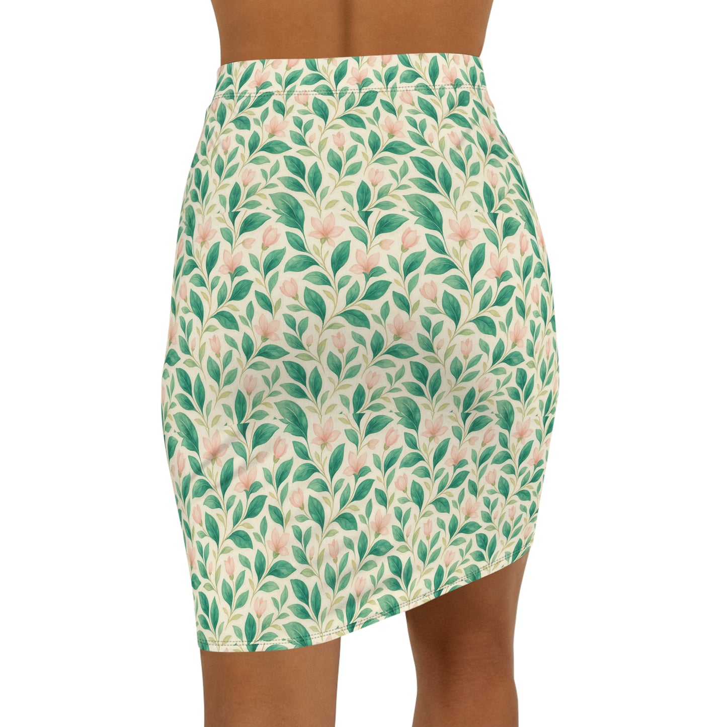 Floral Women's Pencil Skirt, Stylish Summer Skirt, AOP Artwork, Versatile Party Outfit, Perfect for Weddings, Casual Chic