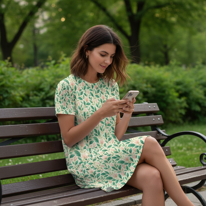 Flor de Jade T Shirt Dress