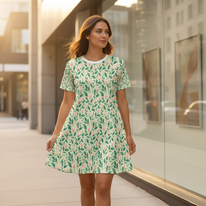 Flor de Jade T Shirt Dress
